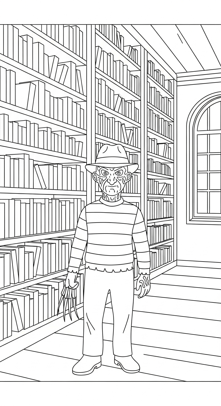 coloriage Freddy Krueger à imprimer pdf gratuit