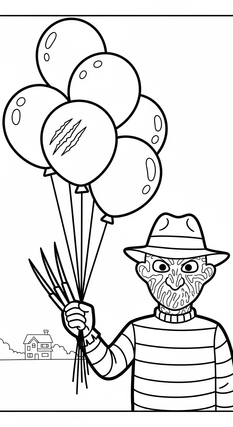 coloriage Freddy Krueger pour enfants