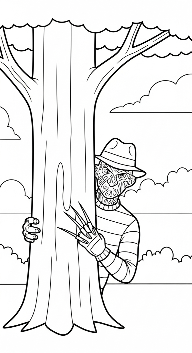 coloriage Freddy Krueger pour enfant gratuit