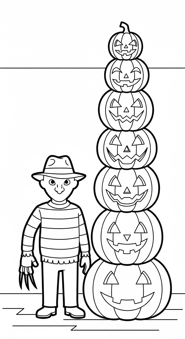 coloriage Freddy Krueger gratuit à imprimer 1