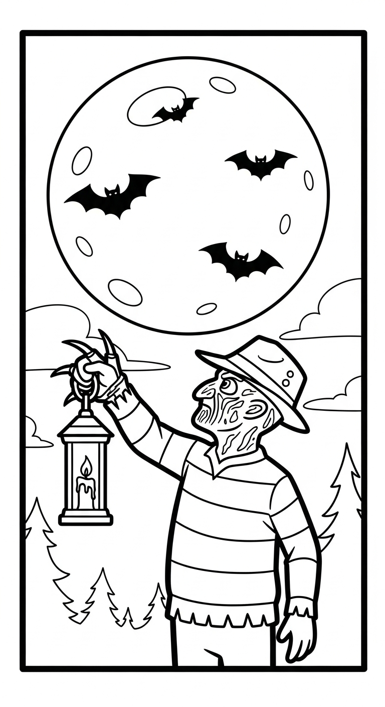imprimer coloriage Freddy Krueger 1