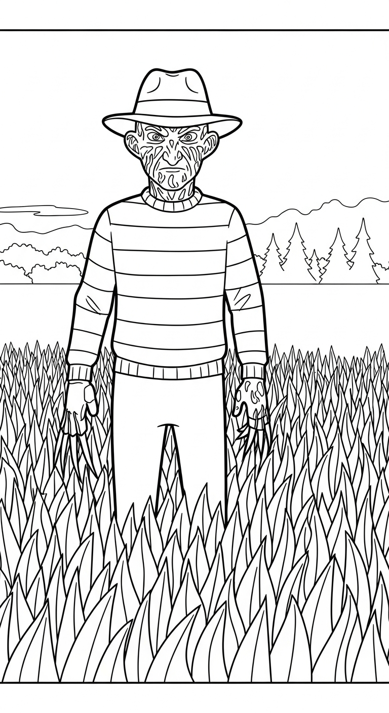 coloriage Freddy Krueger pour enfant gratuit 1