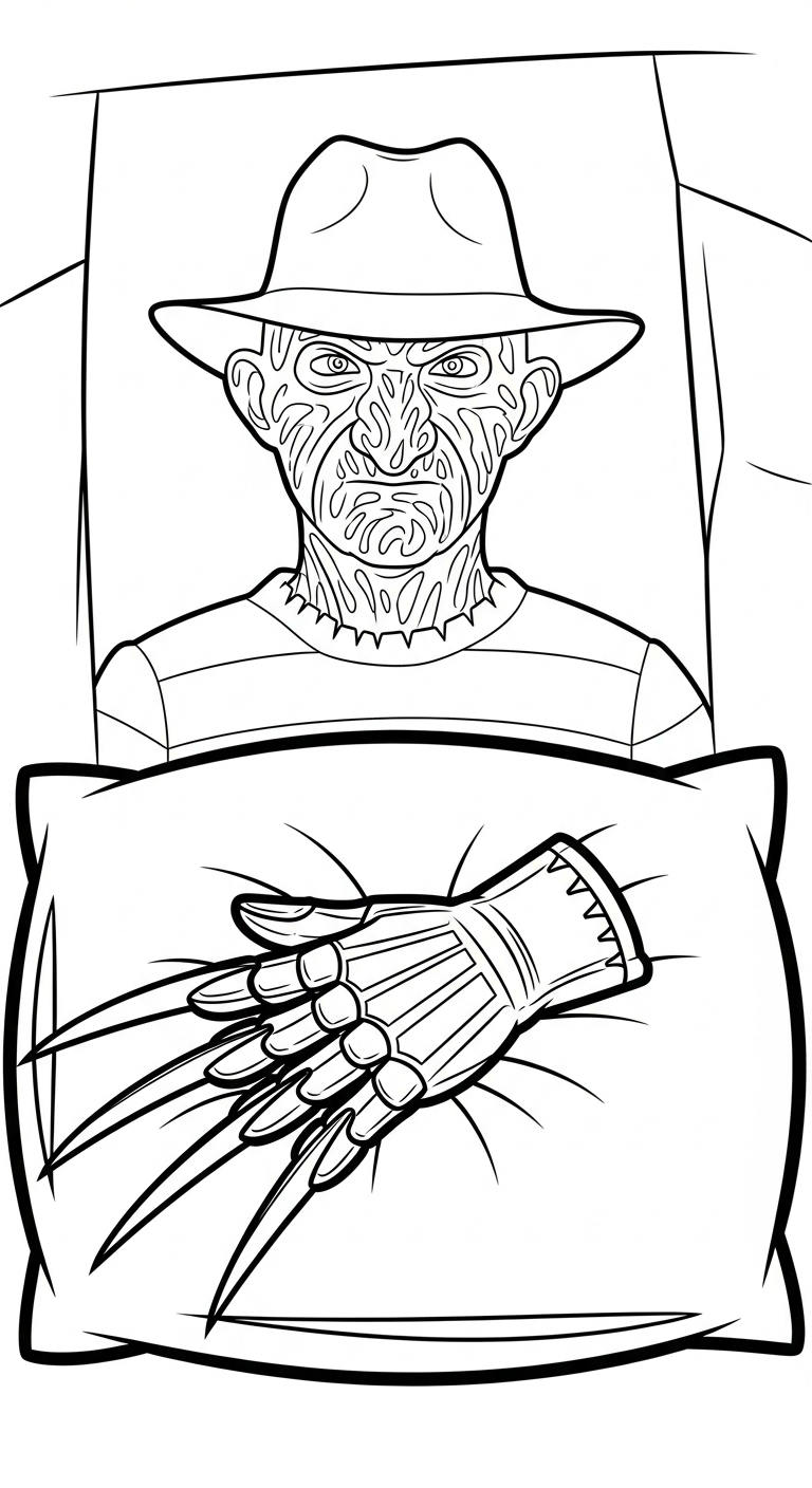 coloriage Freddy Krueger et dessin a imprimer