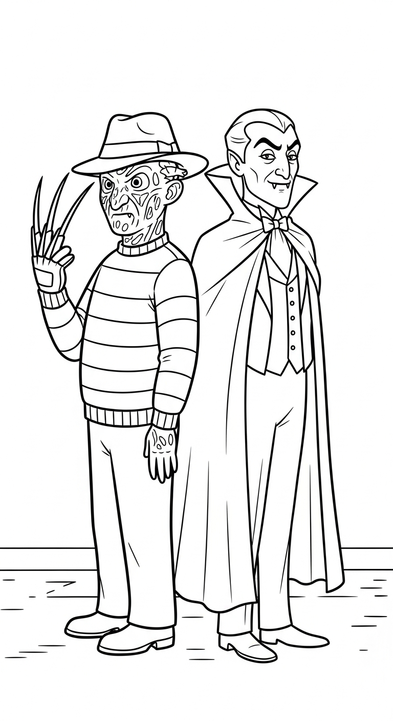 coloriage Freddy Krueger à imprimer pdf gratuit 1