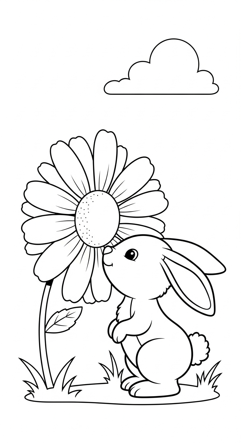 coloriage Pâques à imprimer kawaii