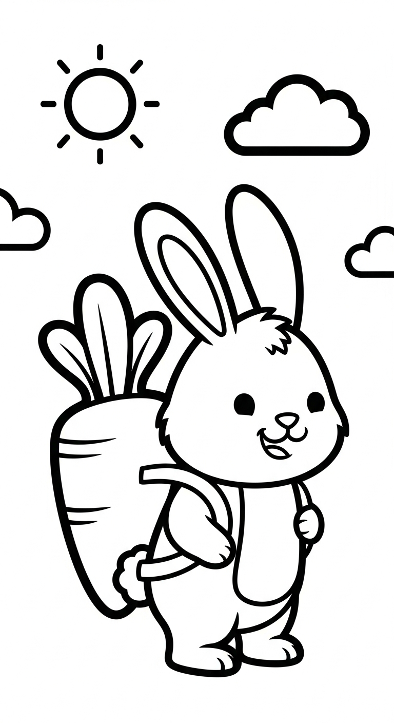 coloriage Pâques à imprimer pour enfant de 4 ans