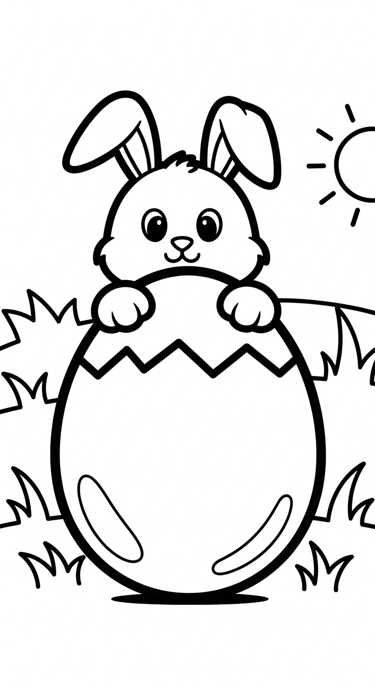 coloriage Pâques a imprimer pour enfant de 4 ans