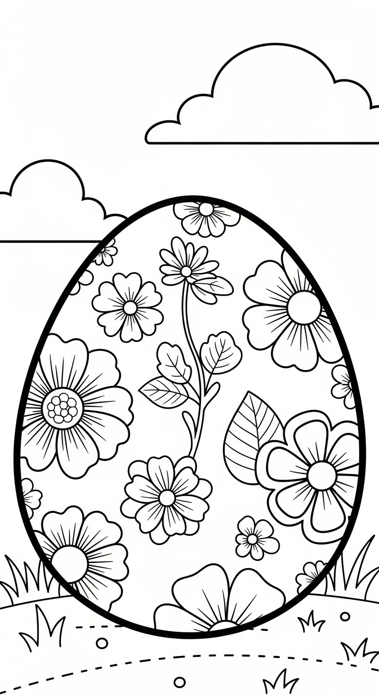 coloriage Pâques de pour enfants 1
