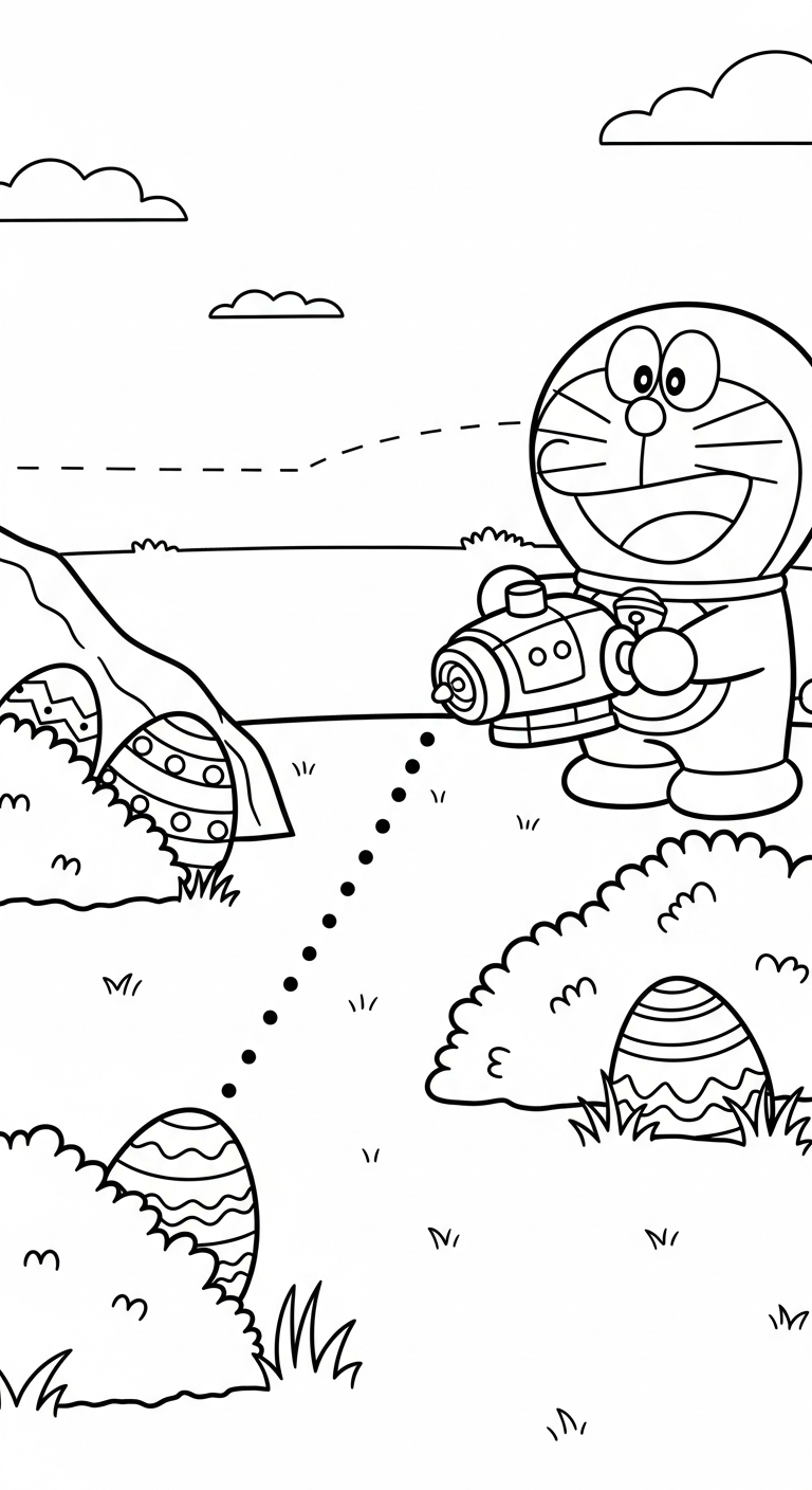 image de coloriage Pâques pour enfant