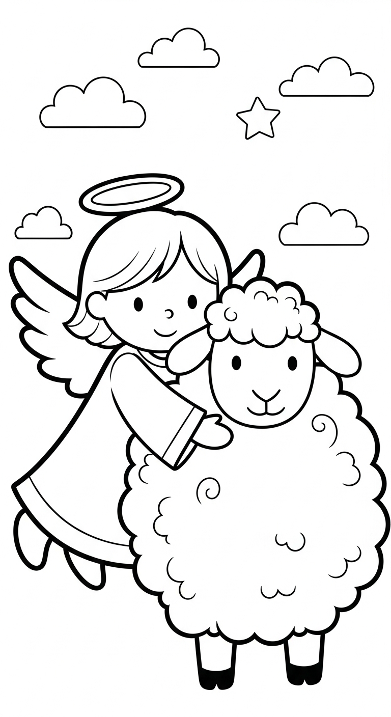 coloriage ange updated et découpage à imprimer