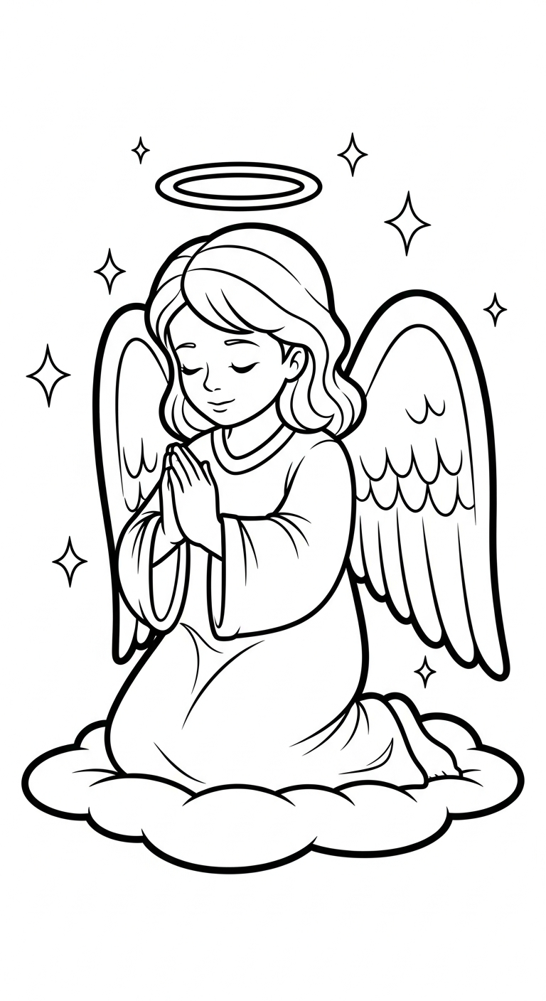 a imprimer coloriage ange updated gratuit 1