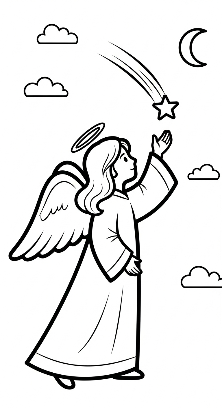 coloriage ange updated à imprimer pour enfants