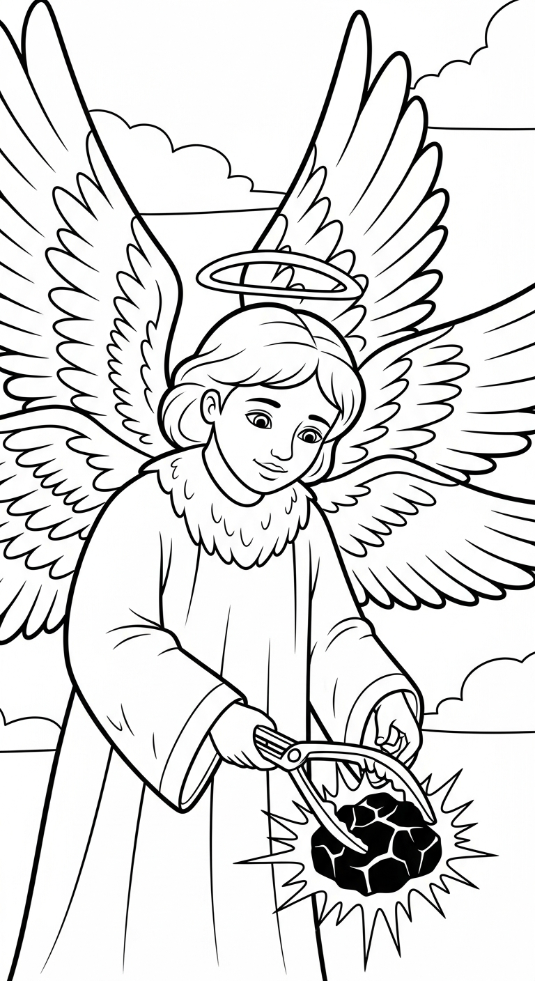 coloriage ange updated à imprimer pdf gratuit 2