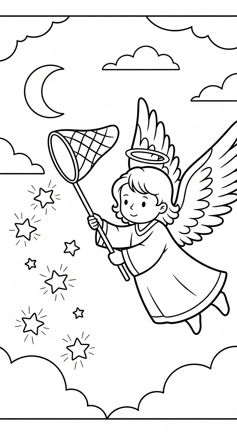 coloriage ange updated à imprimer pdf gratuit 1