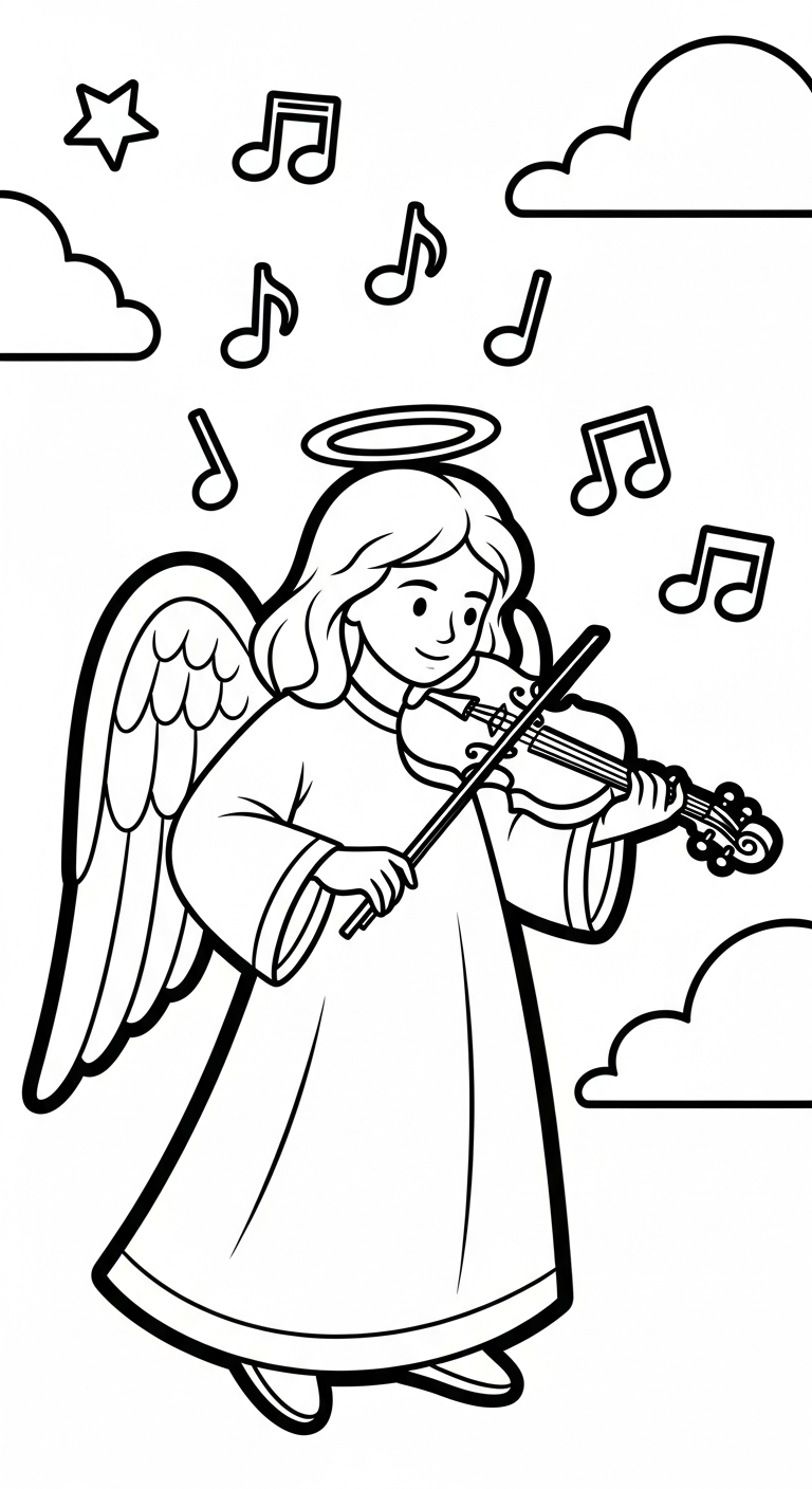 coloriage ange updated a imprimer gratuit