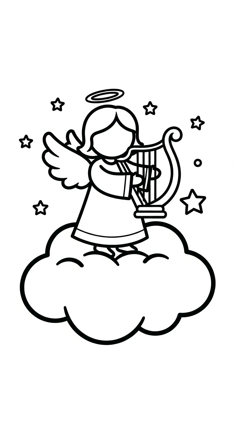 coloriage ange updated pour enfants a imprimer 1