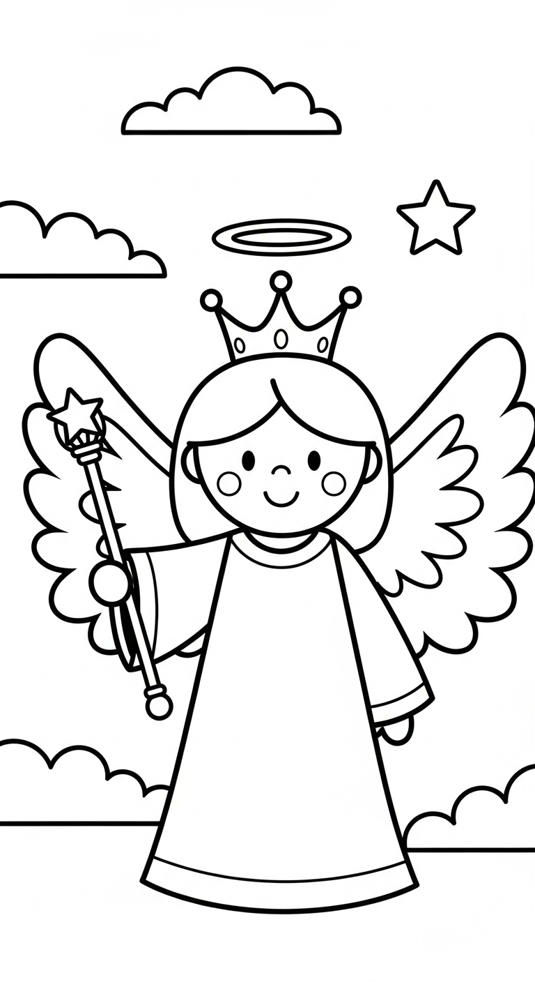 coloriage ange updated pour enfant de 5 ans