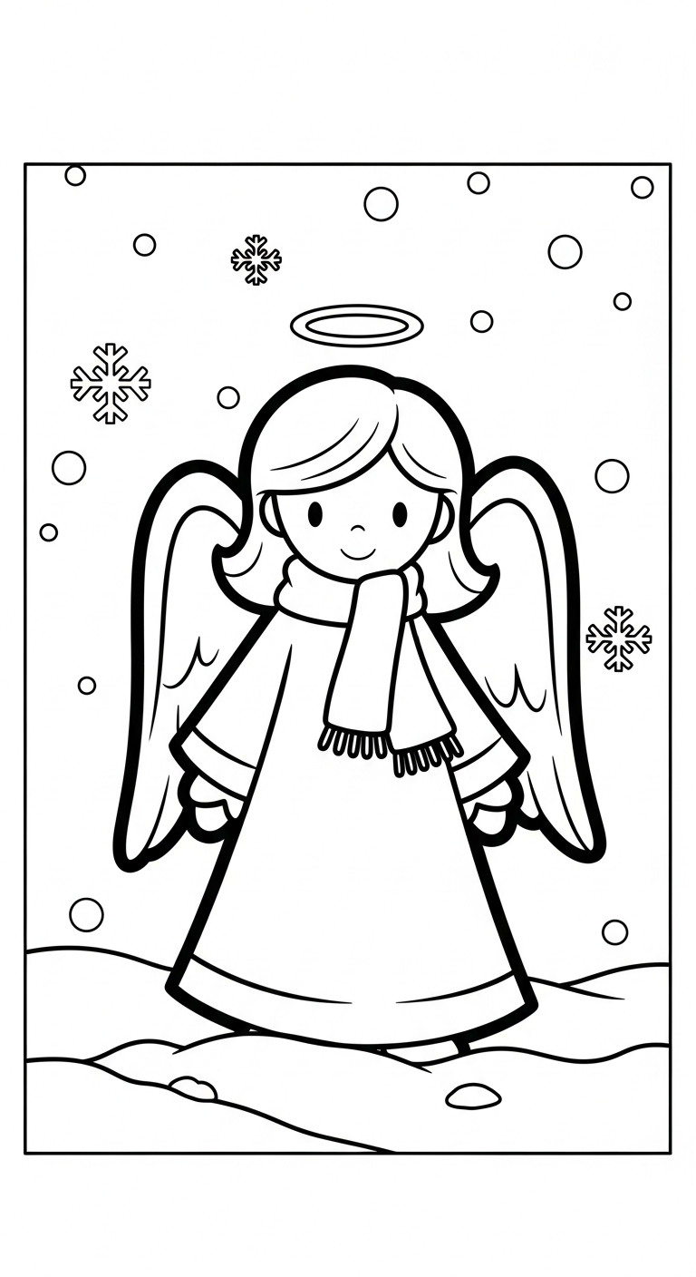 coloriage ange updated educatif pour enfant