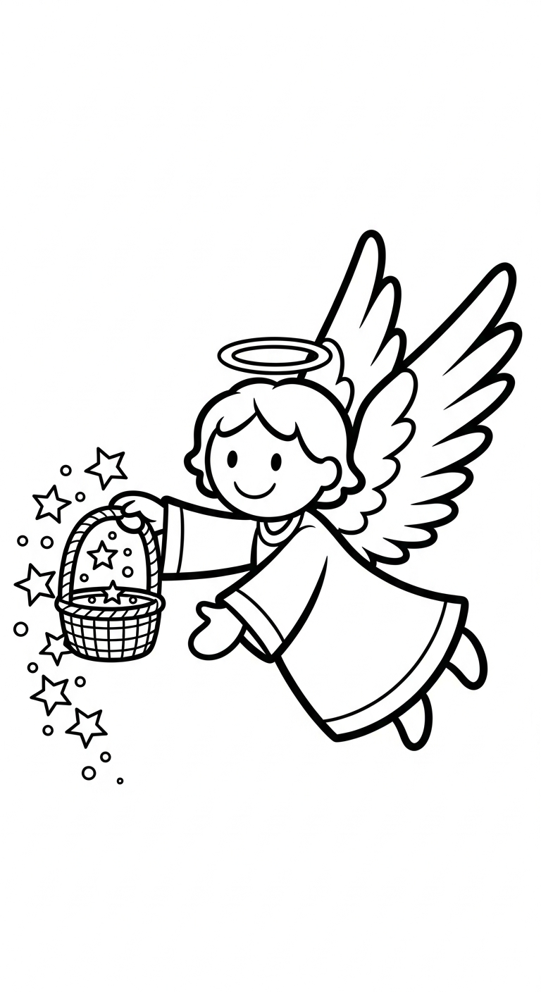 coloriage ange updated et decoupage