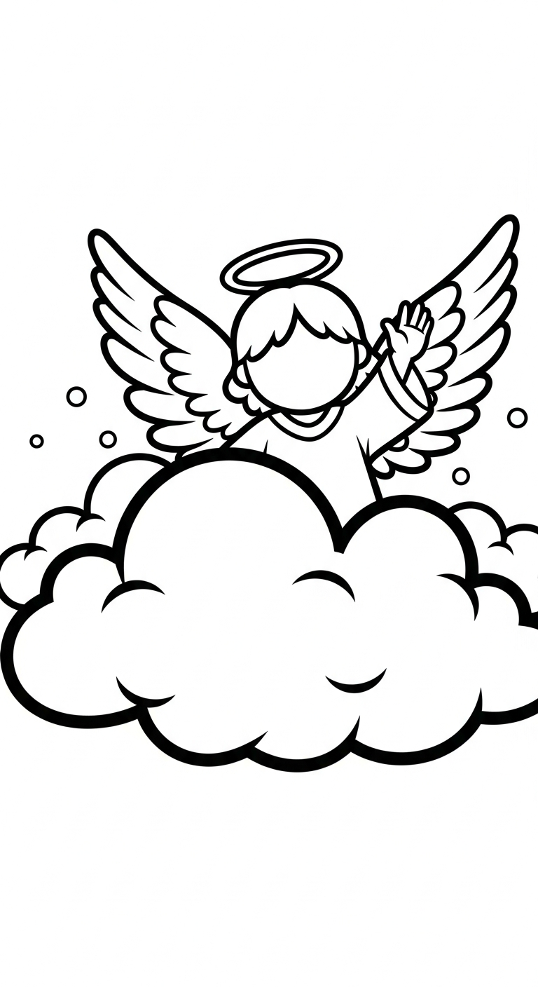 coloriage ange updated pour enfants a imprimer gratuit