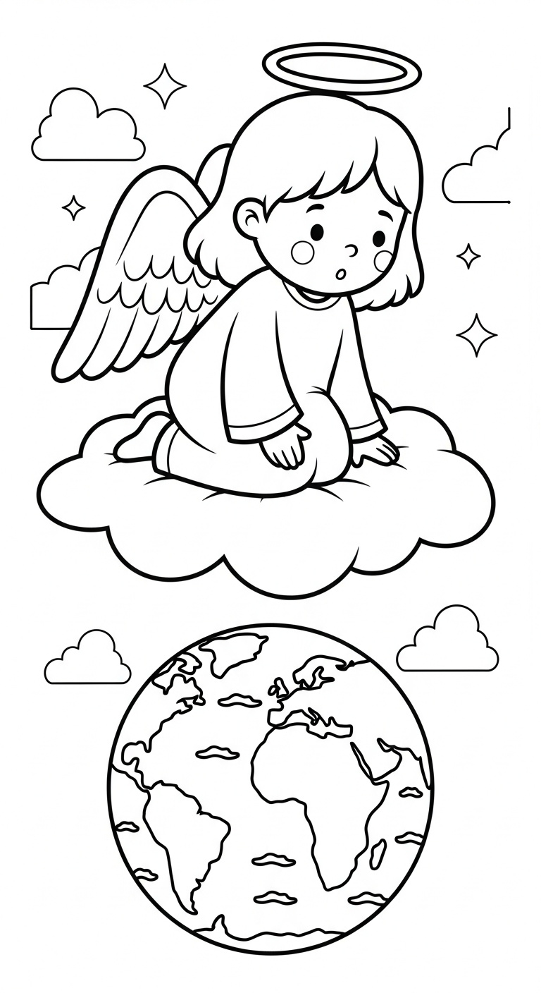 coloriage ange updated pour enfant de 2 ans