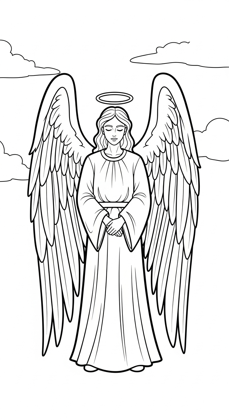 coloriage ange updated pour primaire