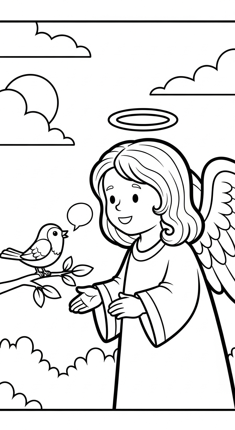 coloriage ange updated pour enfants a imprimer