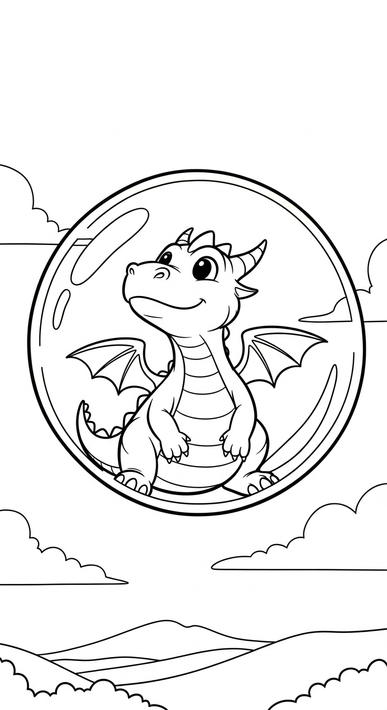 coloriage dragon updated à imprimer pour enfant de 4 ans