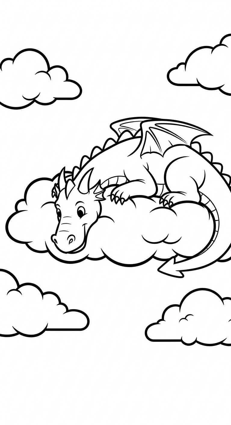 coloriage dragon updated d'enfant a imprimer