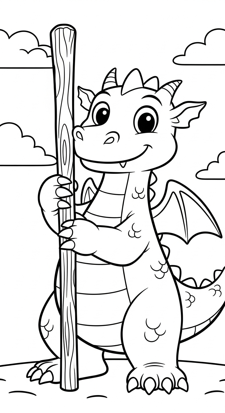 coloriage dragon updated pour enfants a imprimer 1