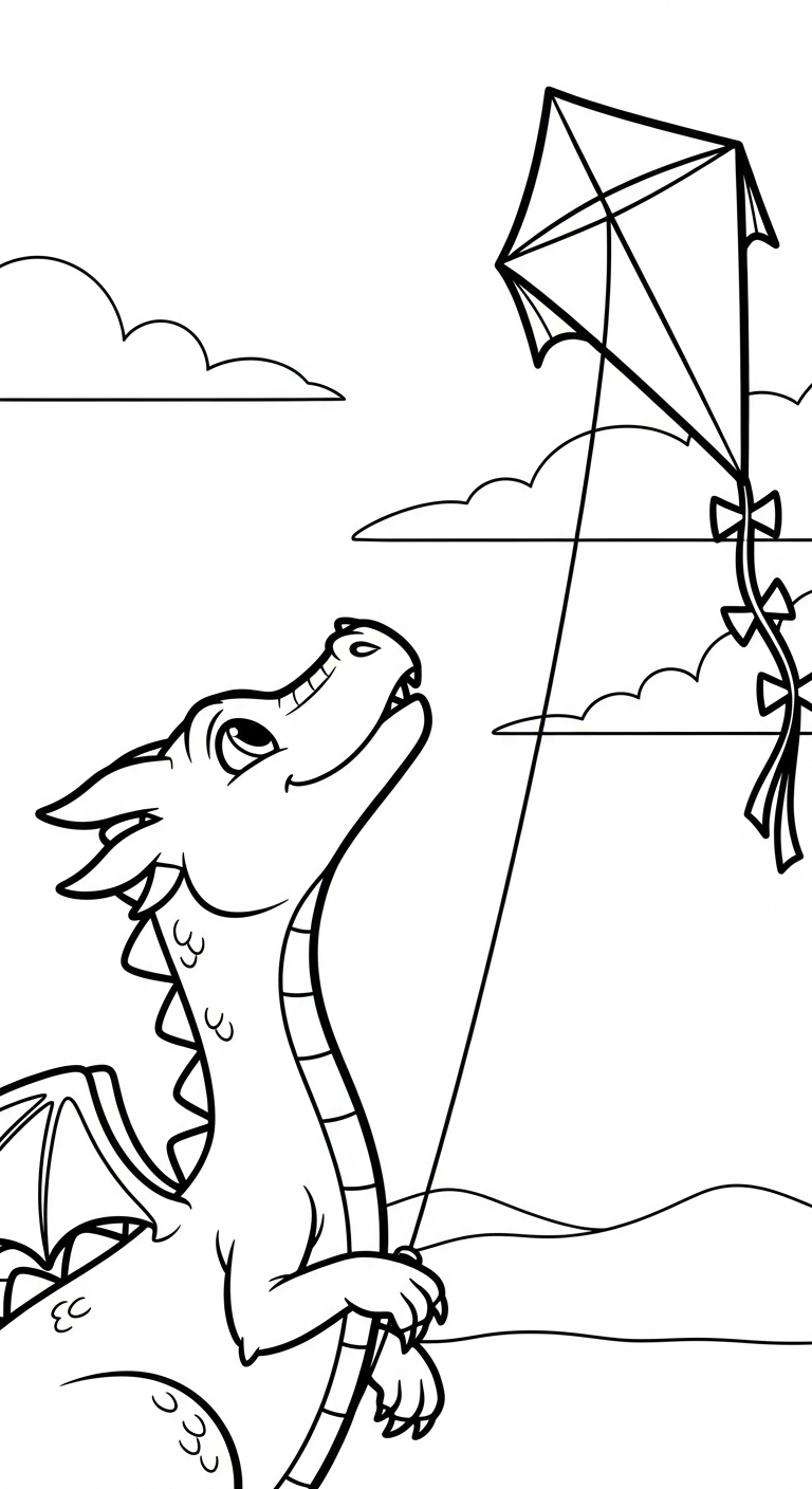 image de coloriage dragon updated pour enfant