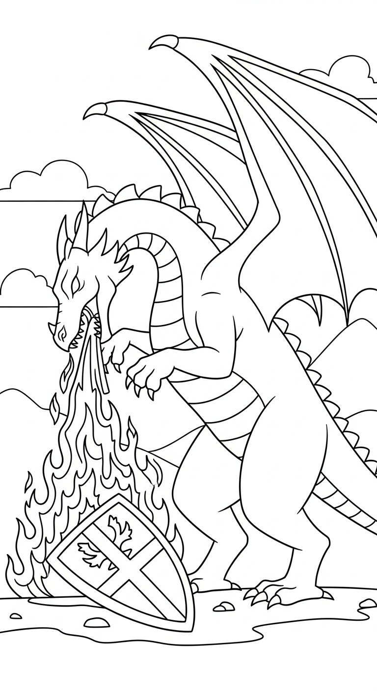 coloriage dragon updated gratuit à imprimer 1