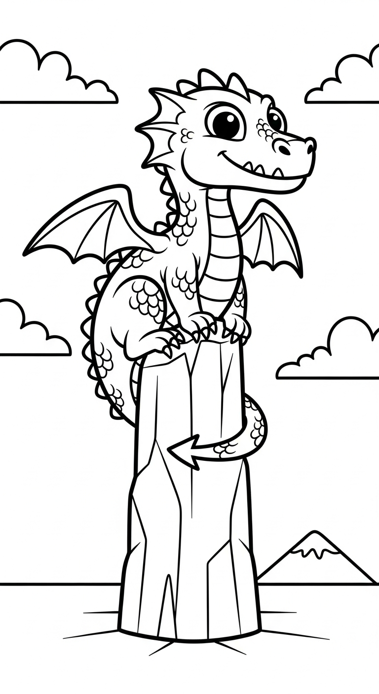 coloriage dragon updated et decoupage a imprimer gratuit