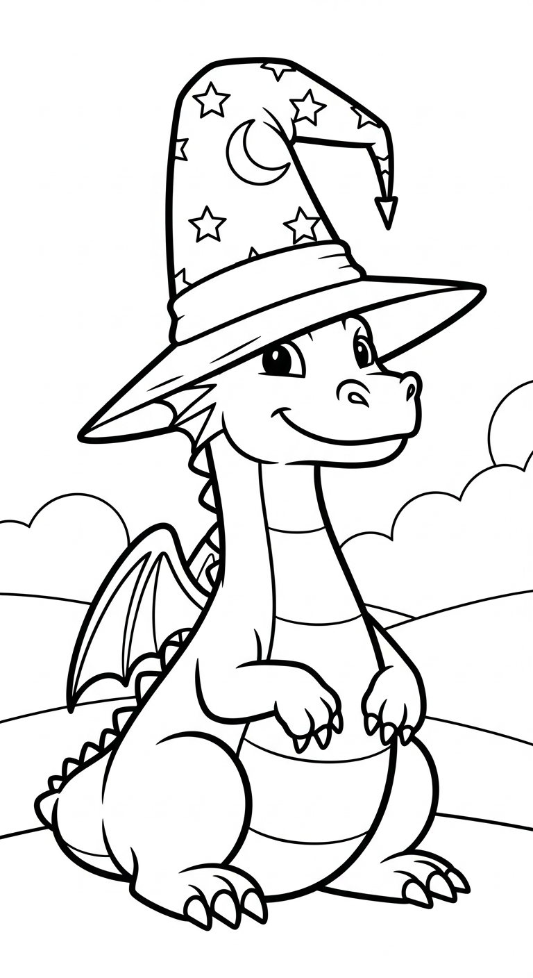 coloriage dragon updated pour enfants à imprimer