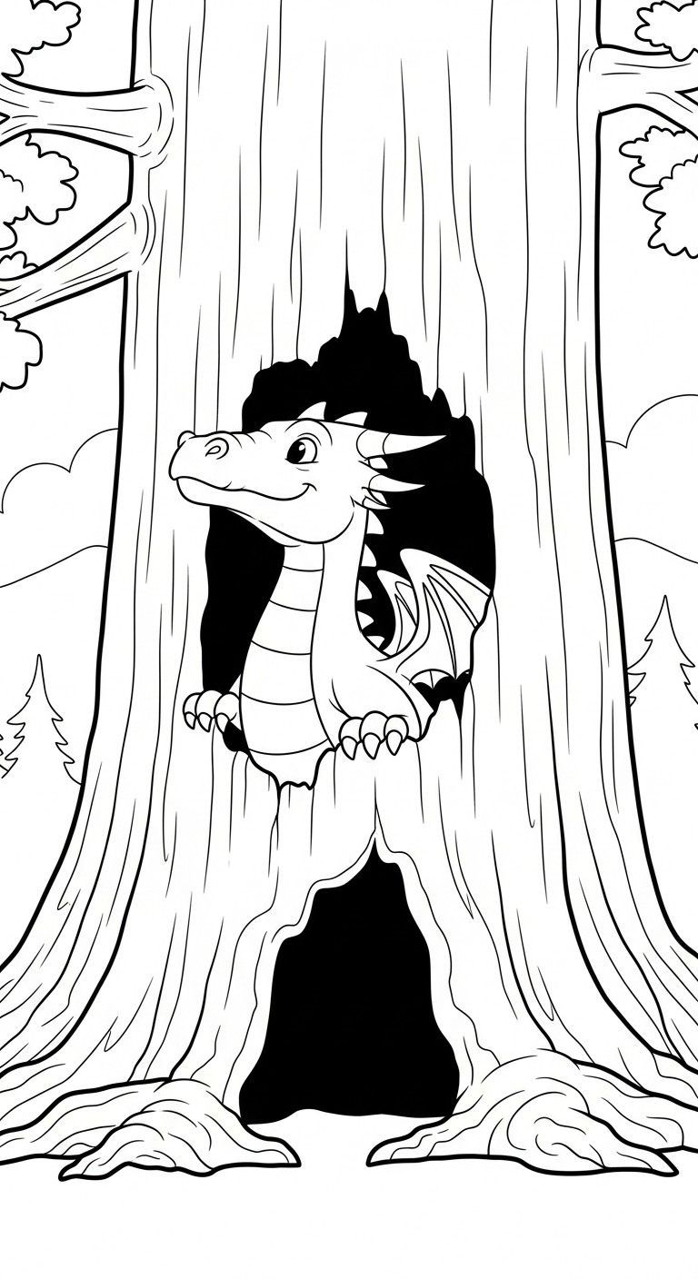 coloriage dragon updated d'enfant a imprimer 1