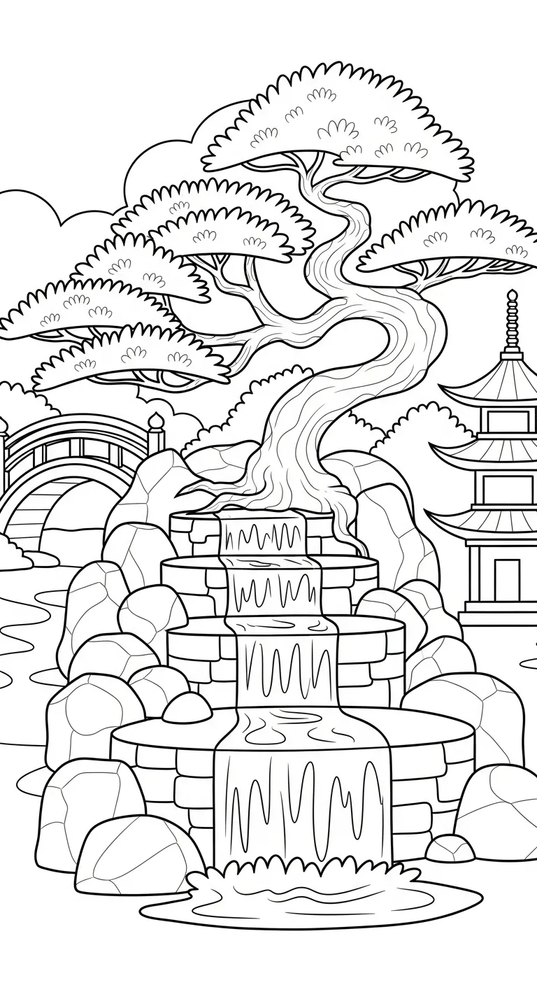image pour coloriage Bonsaï enfant
