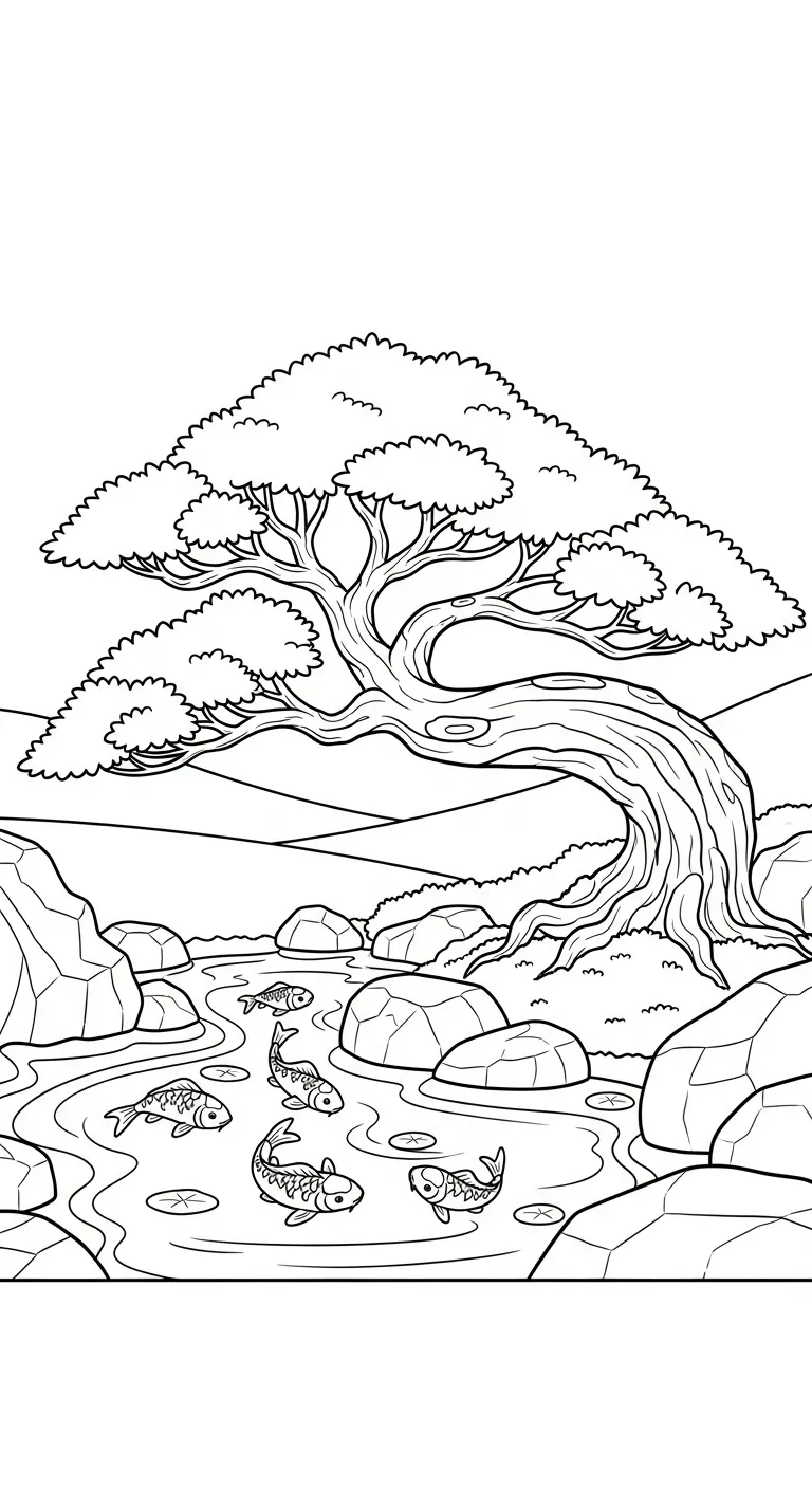 coloriage Bonsaï a colorier en ligne
