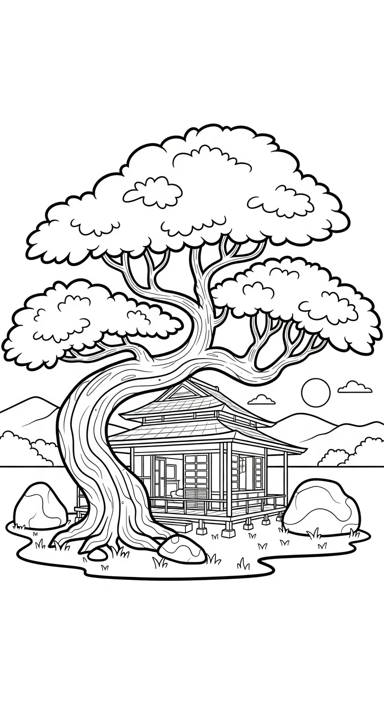 coloriage Bonsaï pour enfant gratuit