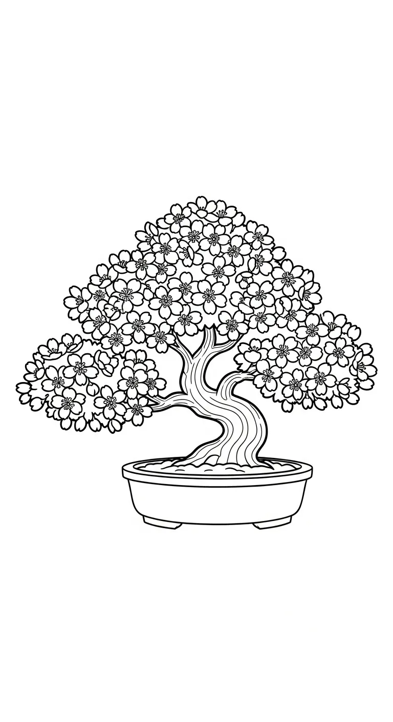 coloriage Bonsaï pour enfants