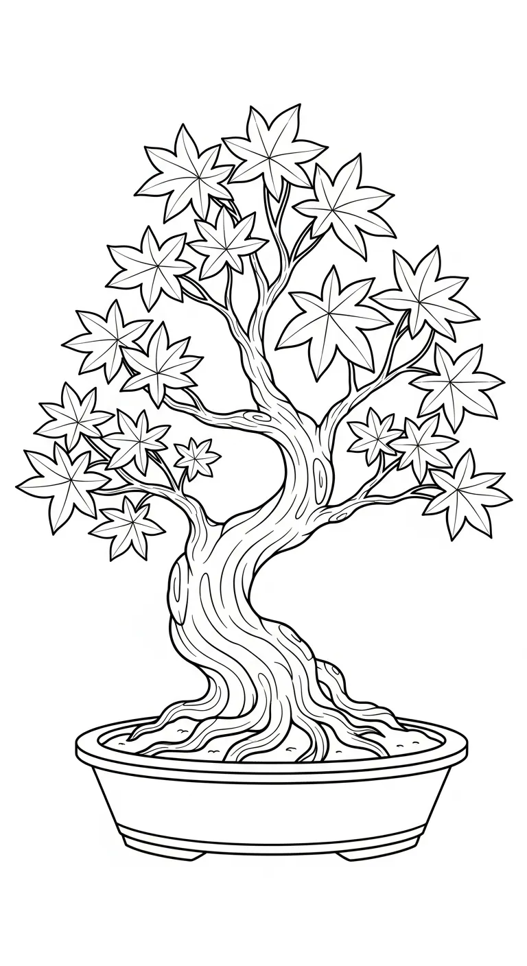coloriage Bonsaï gratuit à imprimer
