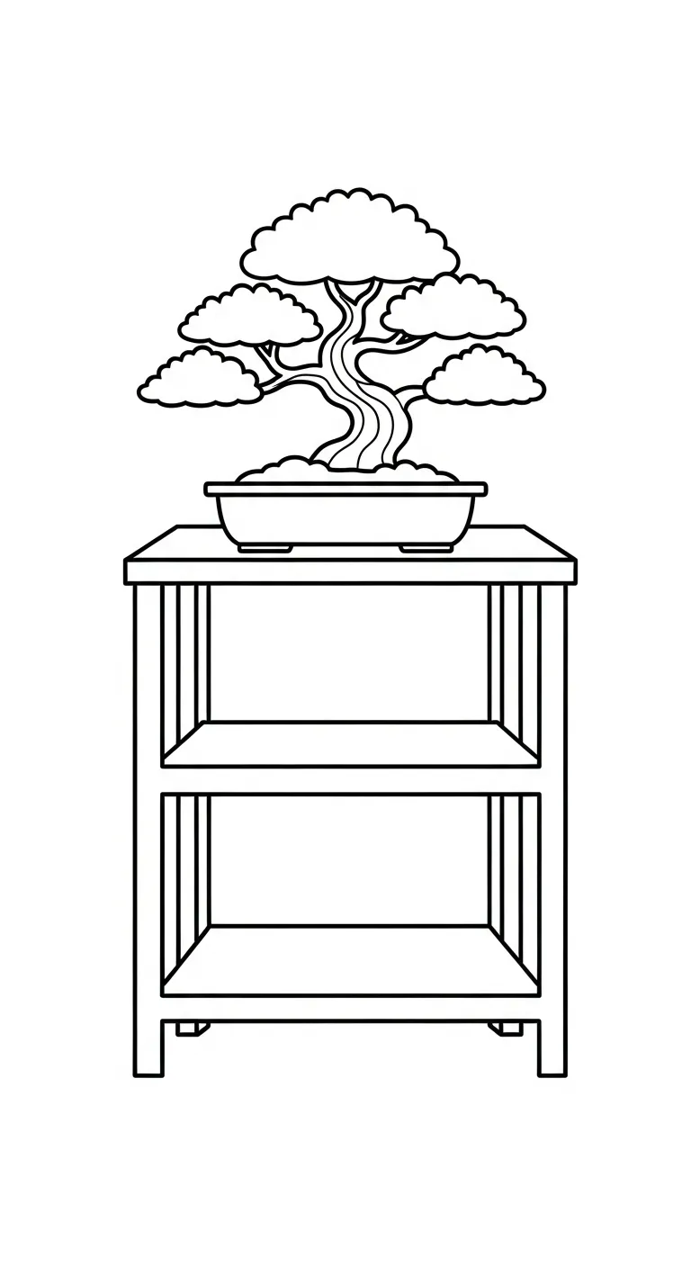 coloriage Bonsaï pour enfants a imprimer gratuit