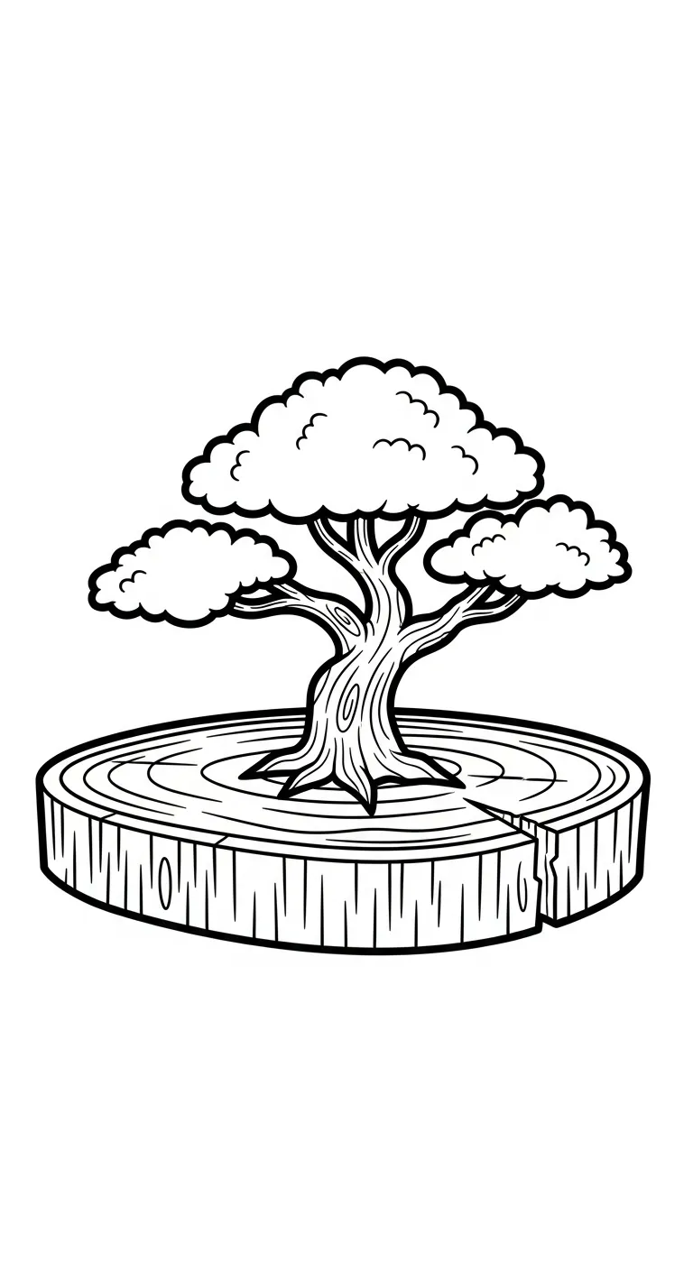 coloriage Bonsaï à imprimer pdf gratuit