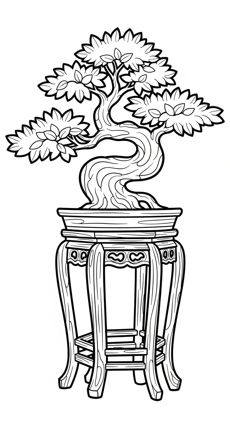 coloriage Bonsaï pour bebe a imprimer 1