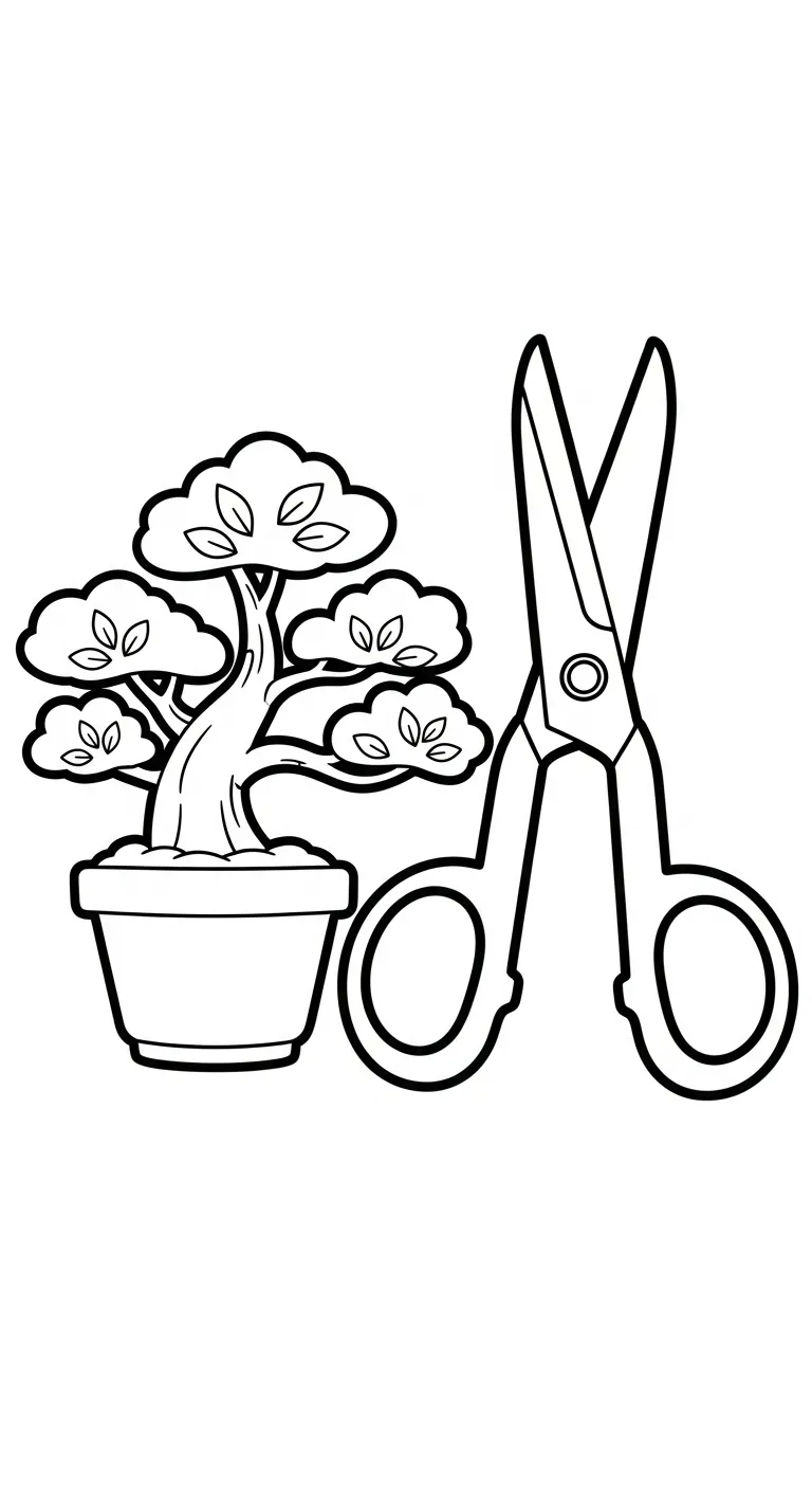 coloriage Bonsaï à imprimer pdf gratuit 1