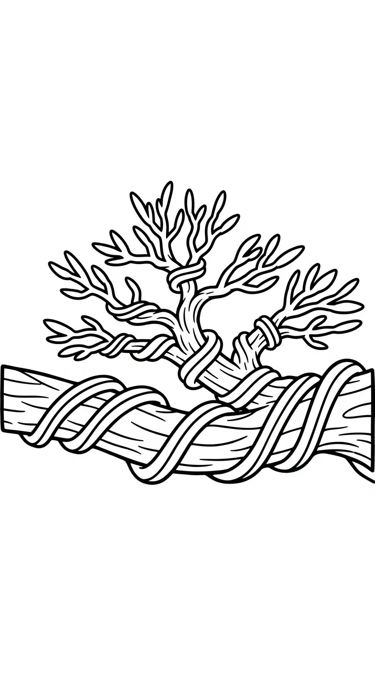 coloriage Bonsaï à imprimer pour enfant de 8 ans
