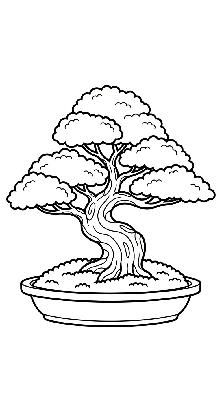 coloriage Bonsaï pour enfant de à imprimer