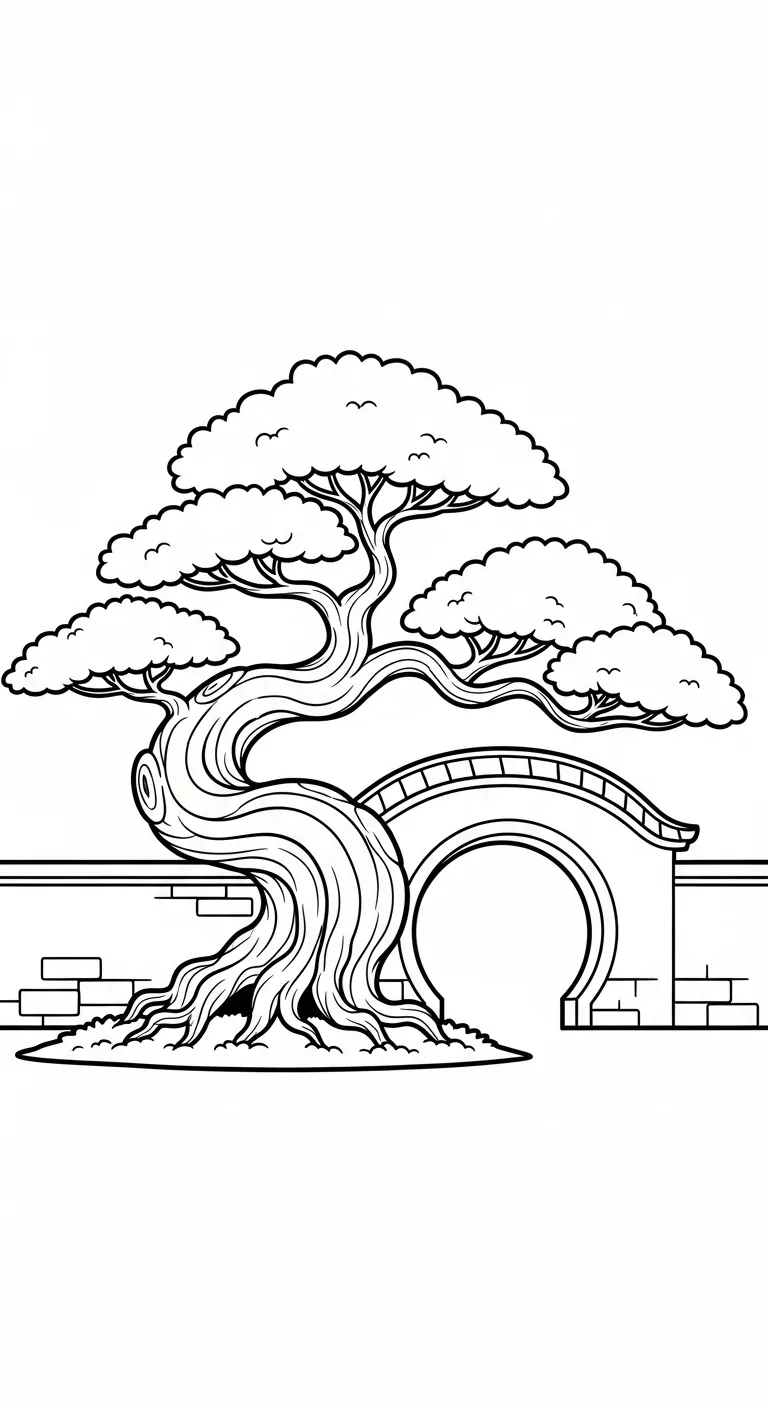 coloriage Bonsaï à imprimer gratuitement