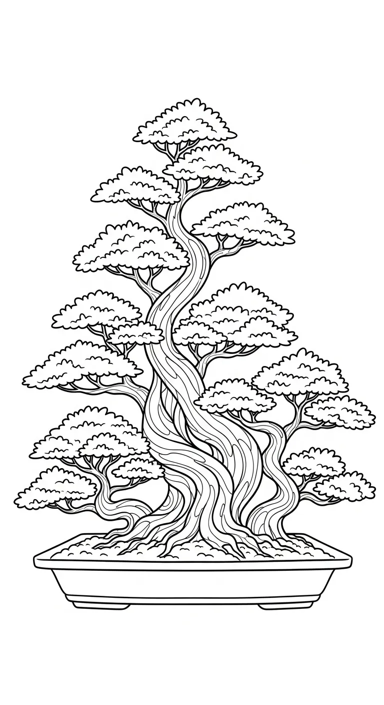télécharger coloriage Bonsaï gratuit