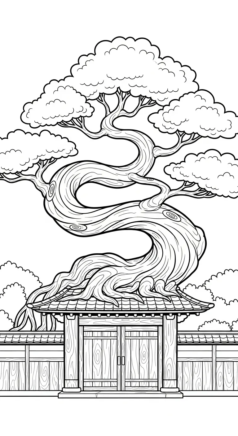 imprimer coloriage Bonsaï pour enfant