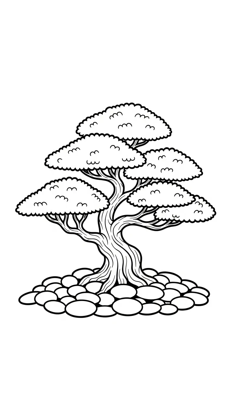 coloriage Bonsaï pour enfant a imprimer gratuit